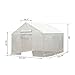Outsunny 10' x 9.5' x 8' Outdoor Walk-in Tunnel Greenhouse with 5 Roll-Up Windows, Zippered Door, & Weather Cover