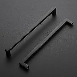 Ravinte 10 Pack Square Cabinet Pulls 10 Inch Black
