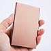 MaxGear Business Card Holder, Professional Business Card Case Slim Stainless Steel Card Holder Personality Metal Name Card Holder for Men & Women Bronze Gold 02