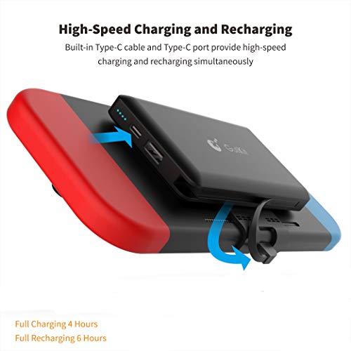 Portable Power Bank for Nintendo Switch - 10000mAh Rechargeable Extended Battery Charger Case - Compact Travel Backup Battery Pack for Nintendo Switch by Emperor of Gadgets®