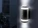 Hyperikon LED Porch Sconce Light, 12W Cylinder, Modern Outdoor Wall Lamp, 4000K Daylight, Black, Photocell, 2 Pack