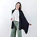 Happyluxe Travel Shawl Wraps for Women - Eco-Cashmere Wrap 68x35in. Black Pashmina Scarf, Airplane Blanket. Made In USA
