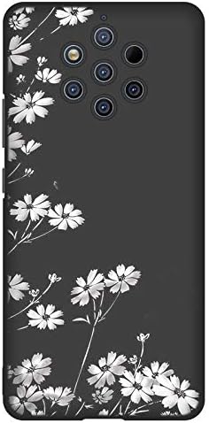 Aksuo for Nokia 9 PureView Case, Women Girls boy Men Printed Black Design Plastic Case with TPU Bumper Protective Cover,Wildflowers in The Wilderness