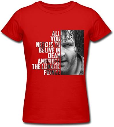 HIE Dean Ambrose Face Picture T-shirt for women XXL