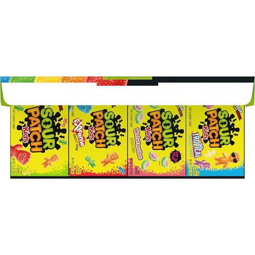 SOUR PATCH KIDS SOFT & CHEWY CANDY VARIETY PACK LARGE GIFT BOX, BULK CANDY, 8-3.5 OZ BOXES