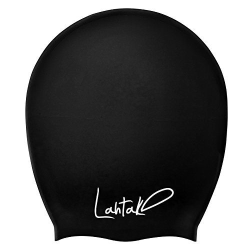 Swim Cap - Swim Cap Women - Swim Caps for Long Hair - Swimming Cap - Swimming Caps for Women - Long Hair Swim Cap - Swim Hat - Afro Swimming Cap - Afro Swim Cap (Black XL) - Thumbnail 2