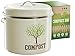 Third Rock Kitchen Compost Bin Countertop – 1.3 Gallon Compost Bucket for Kitchen – Small Compost Bin – Compost Bin Kitchen Counter - Countertop Compost Bins for Kitchen includes Charcoal Filter