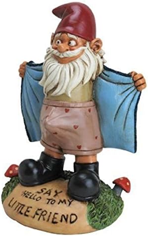 LXQ Garden Lawn Patio Big Mouth Toys Perverted Little Gnome Decoration Statue