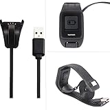 Zaracle Charging Docks Stand Charger Cable Cradle Clip for Tomtom Spark Cardio/Tomtom Spark Cardio + Music/Spark 3 Cardio GPS Fitness Watch