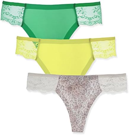 LIQQY Women's Sexy Lace Seamless Thong Panties Underwear 3 Pack