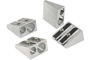 Sharpener Pencil Sharpener for Kids Manual Sharpener Metal Dual Holes Pencil Sharpeners for Adults Stationary Supplies 4 pcs