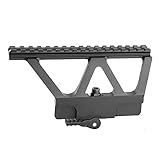 spina optics A-K Side Rail Scope Mount Quick Detach QD Gun Rail Base Mount with Picatinny Side Rail Mounting Black