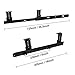 FRMSAET Heavy Duty 12/14/16/18 inches Thickness Steel Construction Ball Bearing Keyboard Slides Keyboard Drawer Slides Tray Accessories Cabinet Furniture Hardware Rails (18 inches, Black)