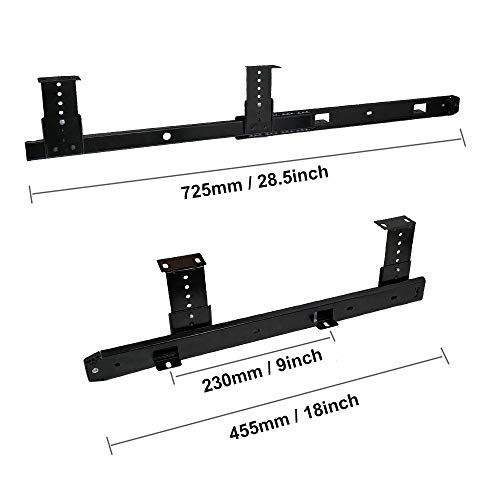 FRMSAET Heavy Duty 12''/14''/16''/18'' Thickness Steel Construction Ball Bearing Slides Keyboard Drawer Tray Accessories Cabinet Furniture Hardware Rails (18 inches, Black)