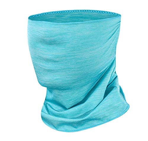 Boolavard Neck Gaiter Face Scarf Mask-Dust, Sun Protection Cool Lightweight Windproof, Breathable Fishing Hiking Running Cycling (Light Blue)