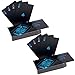 Waterproof PVC Poker Playing Cards, 2 Deck of Poker Card with Black Backing in Box Great Gift for Card Players Family Party BBQ Game