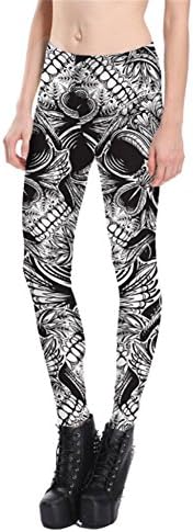 BeiersiSkull Printed Leggins Women Yoga Pants Fitness Leggings Fashion Casual Tights Leggings Funny Sporting Leggings