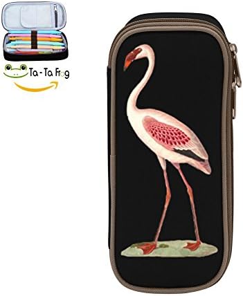 Fymanlu Flamingo Big Capacity Pencil Case Bag Portable Stylish Nylon Pen Cases