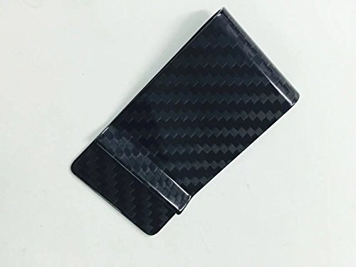 MGCFTan Carbon Fiber Glossy Money Clip Credit Card Business Card Holder 1 Plates