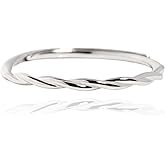 Meissa 925 Sterling Silver Stackable Ring for Women Dainty Simple Minimalis Bands Pinky Pure Silver Rings Thumb Ring Index Ring Size 3-10
