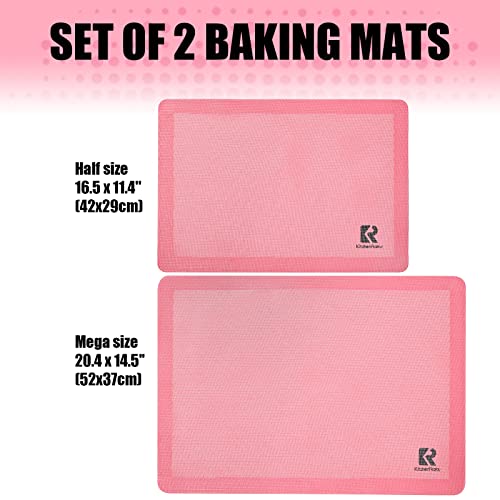 2 Pack Perforated Silicone Baking Sheet Mat,NonStick Reusable Food