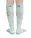 CompressionZ 20-30 mmHg Compression Socks Men & Women - Knee High Support Stockings (Babyfoot Green, Small)