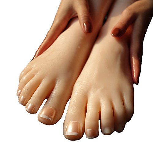 Sunny Rain 1 Pair Silicone Model Skin Woman is Feet Mold Foo