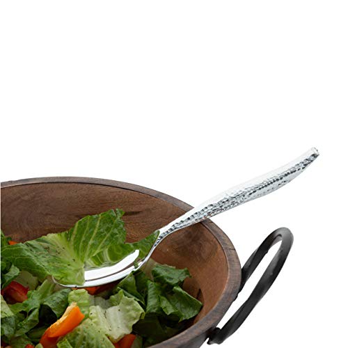 image for 12 Pack Heavy Duty Disposable Silver Plastic Serving Utensils - Large 