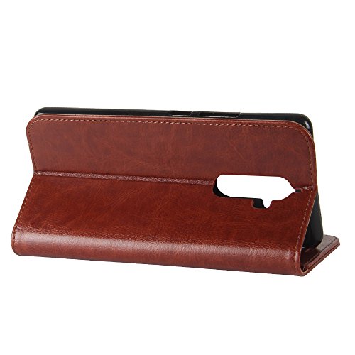 Scheam Lenovo K8 Note Case Luxury PU Leather Wallet Flip Protective Leather Covers Case Cover with Card Slots and Stand for Lenovo K8 Note Brown - Thumbnail 4
