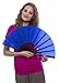 Greatlookz Chinese Nylon-Cloth Fan for Ladies, Royal Blue