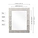 Rectangular Frame Wall Mirror Beveled, Perfect for Bedroom, Bathroom, Vanity, Living Room, Entryway, Hangs Horizontal & Vertical, 27x33, Brushed Nickel – Easy Mounting - by EcoHome
