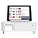 Square and Shopify Register Hardware Bundle Compact- Bluetooth Receipt Printer, 4 Bill 4 Coin Cash Drawer, Universal Table Stand for iPad Air, Air2, Mini and Others (White)