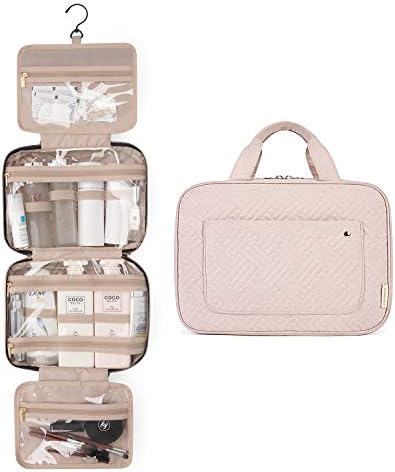 BAGSMART Toiletry Bag Travel Bag with Hanging Hook, Water-resistant Makeup Cosmetic Bag Travel Organizer for Accessories, Shampoo, Full Sized Container, Toiletries 1 BAGSMART Toiletry Bag Travel Bag with Hanging Hook, Water-resistant Makeup Cosmetic Bag Travel Organizer for Accessories, Shampoo, Full Sized Container, Toiletries