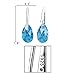 EleQueen 925 Sterling Silver CZ Teardrop Shepherd Hook Dangle Earrings Aquamarine Made with Austrian Crystal for Women, Valentine's Day/Mother's Day/Christmas Jewelry Gift for Mom