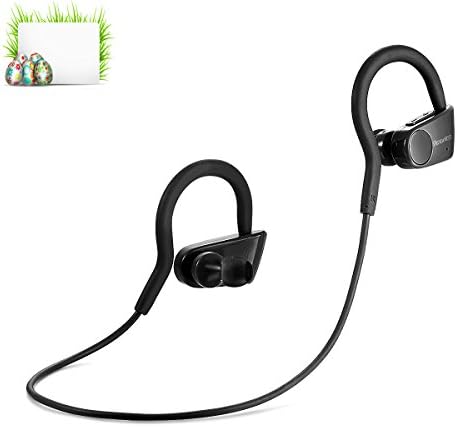 Amanico Bluetooth Headphones V4.1 Wireless Sport Earphones Sweatproof Running Workout Music Lover Black Headset