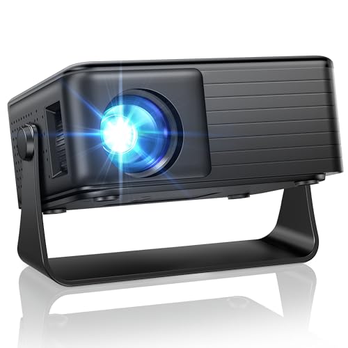 Mini Projector, AKIYO O1 Portable Projector 15000 Lumens, 2026 Upgraded 4K Video Projector Support Full HD 1080P, Car Keystone, 50% Zoom, 360° Rotatable for Phone/TV Stick/HDMI/USB/TF, Black