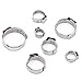 Glarks 120Pcs 7-21mm 304 Stainless Steel Single Ear Hose Clamps Assortment Kit