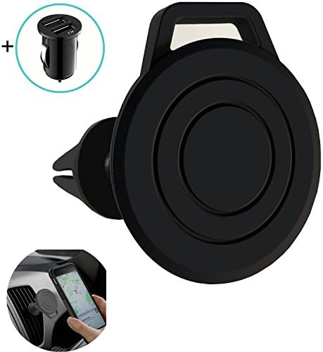Stylish Magnetic Car Mount Holder ,Handsfree Vent Mount Cell Phone Holder &amp; Car Charger for iPhone X 8 Plus 7 Plus 6 6S Galaxy S8 S7 S6 Note 8 7 6 5 4 Google Pixel LG &amp; GPS devices