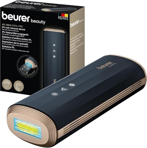 Beurer IPL 7800 Cool PRO Hair Removal Device with Cooling Technology, 5 Intensity Levels, up to 1 Million Light pulses, for arms, Legs, face, Bikini line and armpits, for Men and Women