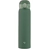 Zojirushi SM-WA60-GD Water Bottle, One-Touch Stainless Steel Mug, Seamless 0.60 L Khaki