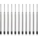 Tatuo 30 Pack Replaceable Ballpoint Pen Refills Metal Refill Smooth Writing Ball Point Pen Refills (Black)