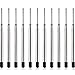 Tatuo 30 Pack Replaceable Ballpoint Pen Refills Metal Refill Smooth Writing Ball Point Pen Refills (Black)