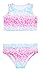 GALLDEALS 3pcs Swimmable Mermaid Tail for Kids Girls Princess Bikini Set Swimsuit Swimwear, 3-12Years