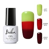 Belen Chameleon Color UV Gel Polish Soak Off Colorful Phantom Nail Art 2PCS 22001 + Black Gel 7ml