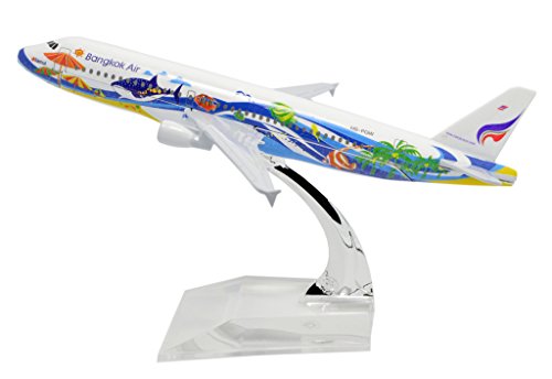 TANG DYNASTY(TM) 1:400 16cm Air Bus A320 Bangkok Air Metal Airplane Model Plane Toy Plane Model