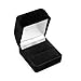 2 Black Flocked Ring Gift Boxes Jewelry Displays