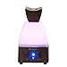 Homdox Essential Oil Diffuser Mini Air Purifier with 7 Color Changing LED Light Deep Brown,Ideal for use in the office, decoration and sterilization