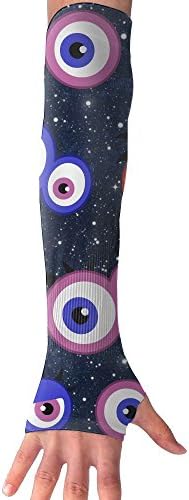 Funny Halloween Monster Eyeball Athletic Arm Sleeves For Men Women Kids Sunblock Protective Gloves