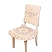Brown flower embroidered lace cream chair back cover and cushion cover