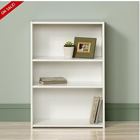 White Bookshelf Small 3 Shelves Modern Childens Open Low Wide Small Best Contemporary Office Standing Bookcase Library Furniture Storage Wall Unique Living Room Home And eBook By NAKSHOP